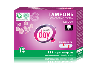 Gentle Day® Ekoloģiski tamponi, SUPER 18 gb.